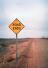 road ends sign on empty dirt road